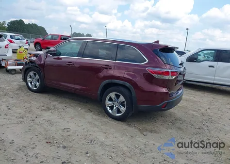2015 Toyota Highlander Limited V6 из США, поврежденный, VIN 5TDYKRFH3FS076302